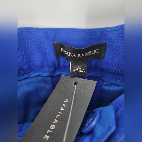 Banana Republic Royal Blue Shorts Scalloped Size 6 new - Picture 3 of 4